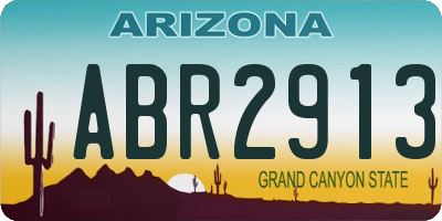 AZ license plate ABR2913