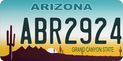 AZ license plate ABR2924