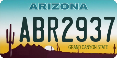 AZ license plate ABR2937