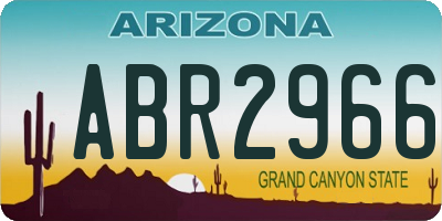 AZ license plate ABR2966