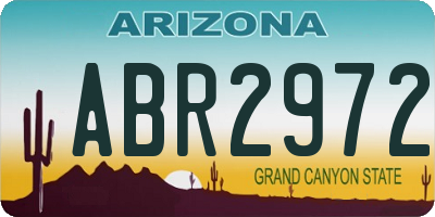 AZ license plate ABR2972