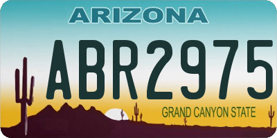 AZ license plate ABR2975