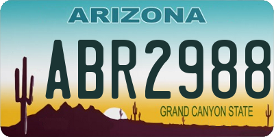 AZ license plate ABR2988