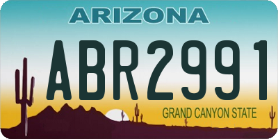 AZ license plate ABR2991
