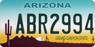AZ license plate ABR2994