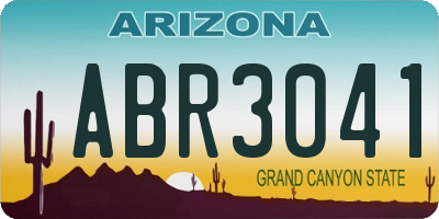 AZ license plate ABR3041