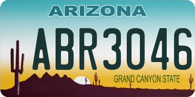 AZ license plate ABR3046