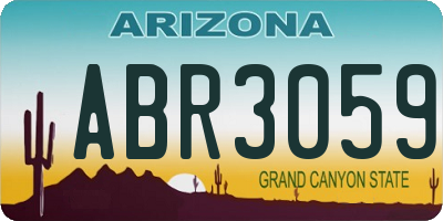 AZ license plate ABR3059