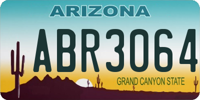 AZ license plate ABR3064