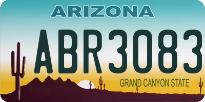 AZ license plate ABR3083