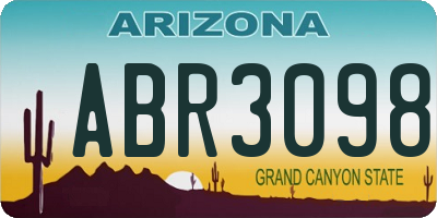 AZ license plate ABR3098