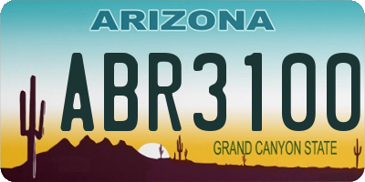 AZ license plate ABR3100
