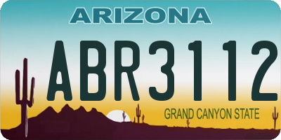 AZ license plate ABR3112