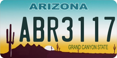AZ license plate ABR3117