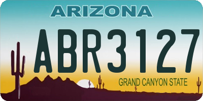 AZ license plate ABR3127