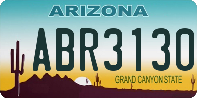 AZ license plate ABR3130