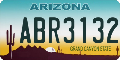 AZ license plate ABR3132