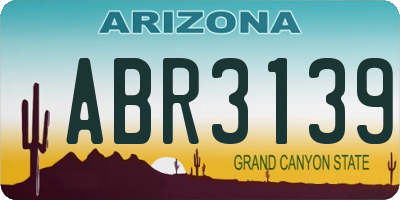 AZ license plate ABR3139