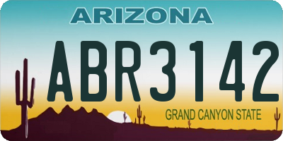 AZ license plate ABR3142