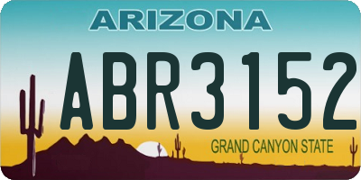 AZ license plate ABR3152