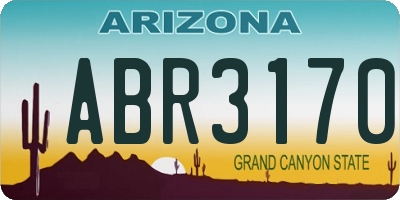 AZ license plate ABR3170