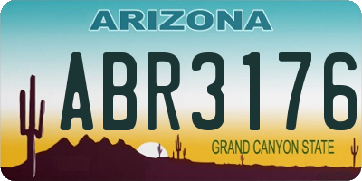 AZ license plate ABR3176