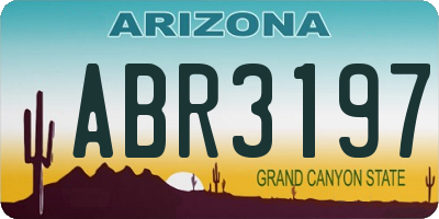 AZ license plate ABR3197