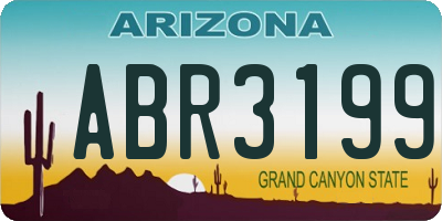 AZ license plate ABR3199