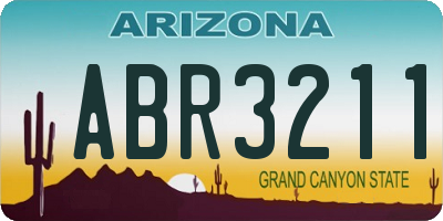 AZ license plate ABR3211