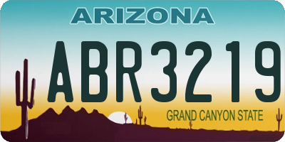 AZ license plate ABR3219