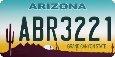 AZ license plate ABR3221