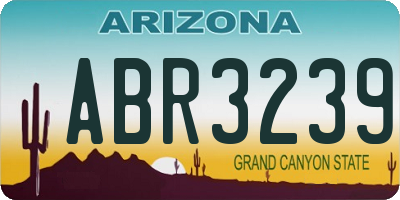 AZ license plate ABR3239