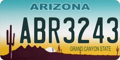 AZ license plate ABR3243