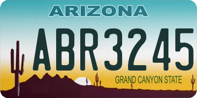 AZ license plate ABR3245