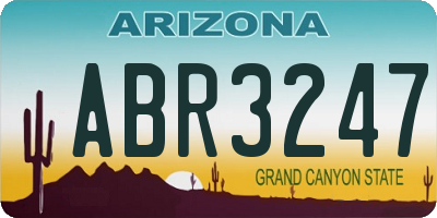 AZ license plate ABR3247