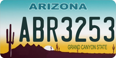AZ license plate ABR3253