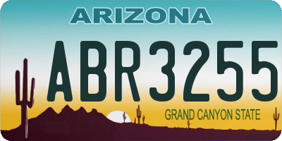 AZ license plate ABR3255