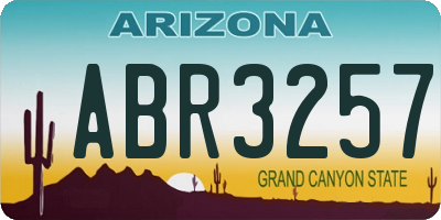 AZ license plate ABR3257