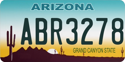 AZ license plate ABR3278