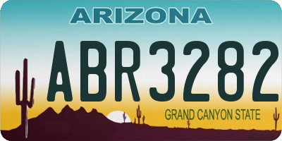 AZ license plate ABR3282