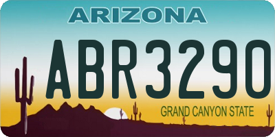 AZ license plate ABR3290