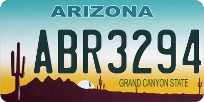 AZ license plate ABR3294