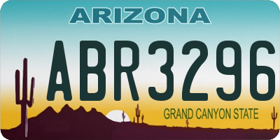 AZ license plate ABR3296