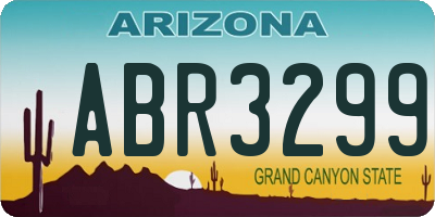 AZ license plate ABR3299