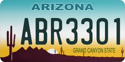 AZ license plate ABR3301