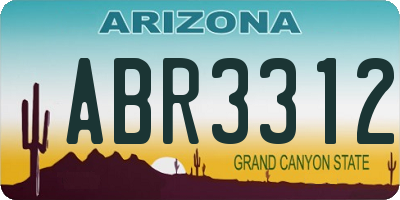 AZ license plate ABR3312