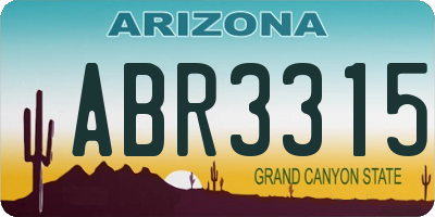 AZ license plate ABR3315