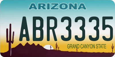 AZ license plate ABR3335