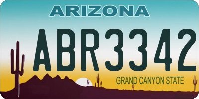 AZ license plate ABR3342