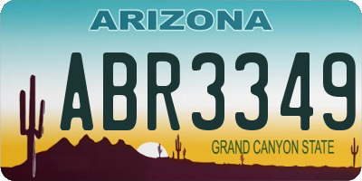 AZ license plate ABR3349